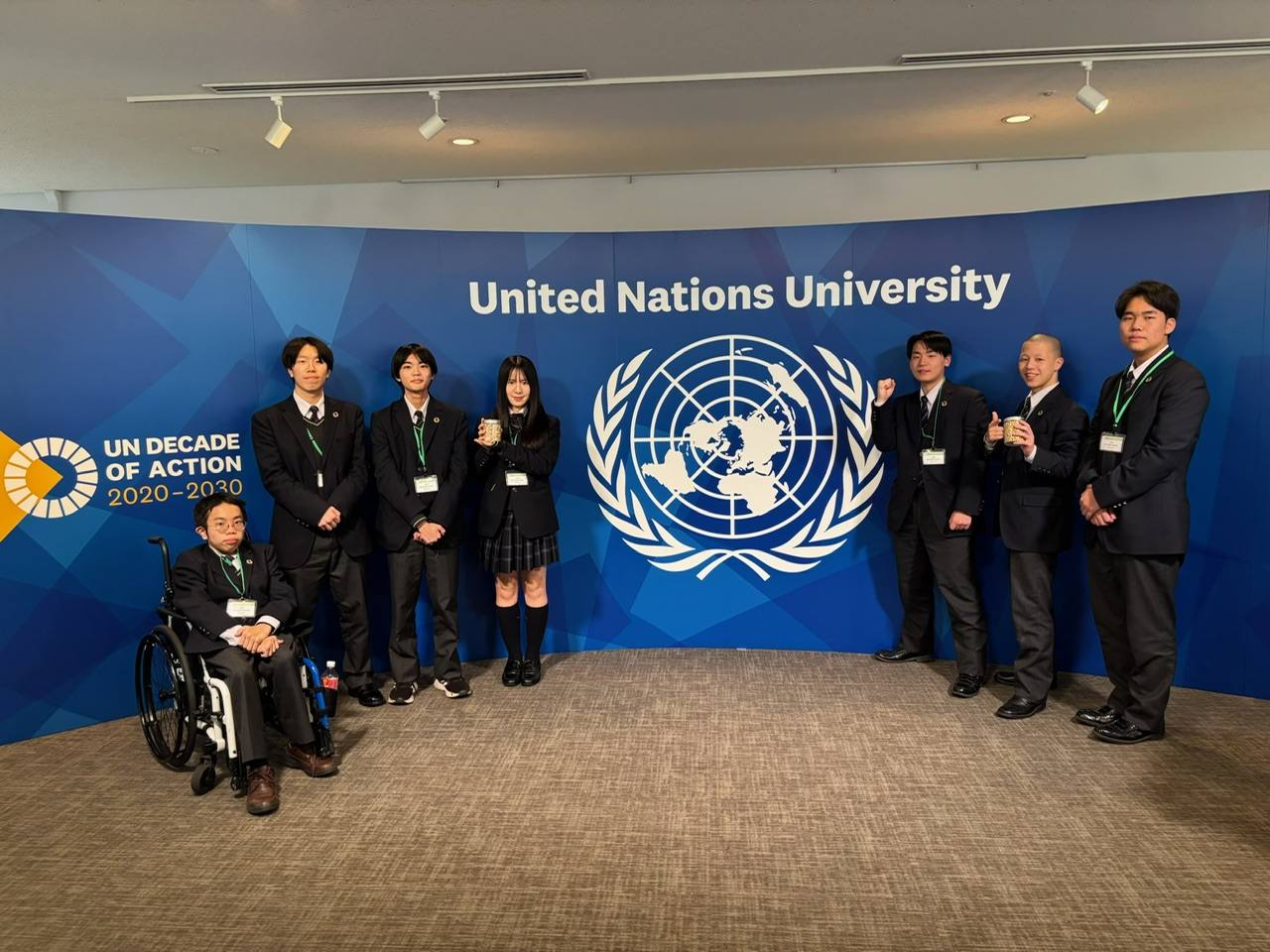 SDGｓ全国ユース環境活動発表大会に参加した生徒たち